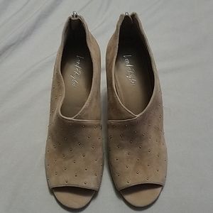 Lord & Taylor Open Toe Stilletto Booties Size 6